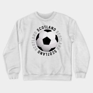 Black and White Scotland Football Design Crewneck Sweatshirt